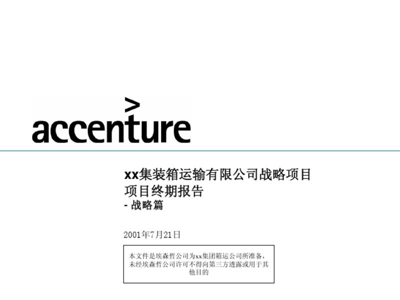 xx集装箱运输有限公司战略项目项目终期报告- 战略篇.pdf下载分享